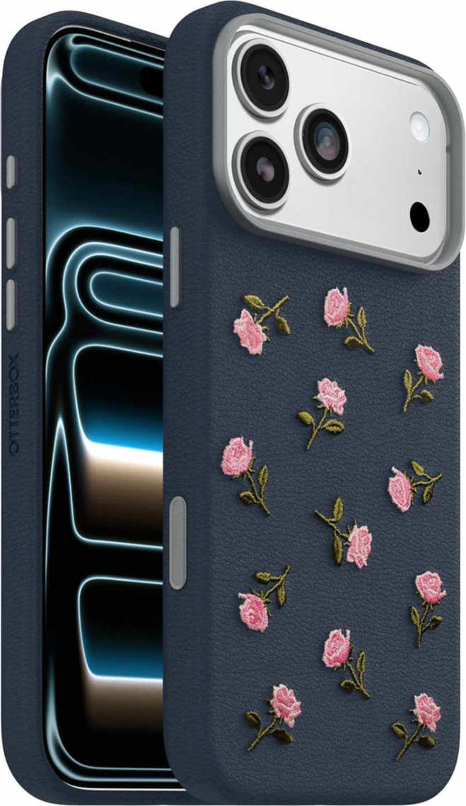 OtterBox - Symmetry Cactus Leather Embroidery MagSafe Case Manor Bloom for iPhone 18 Pro Max/17 Pro Max