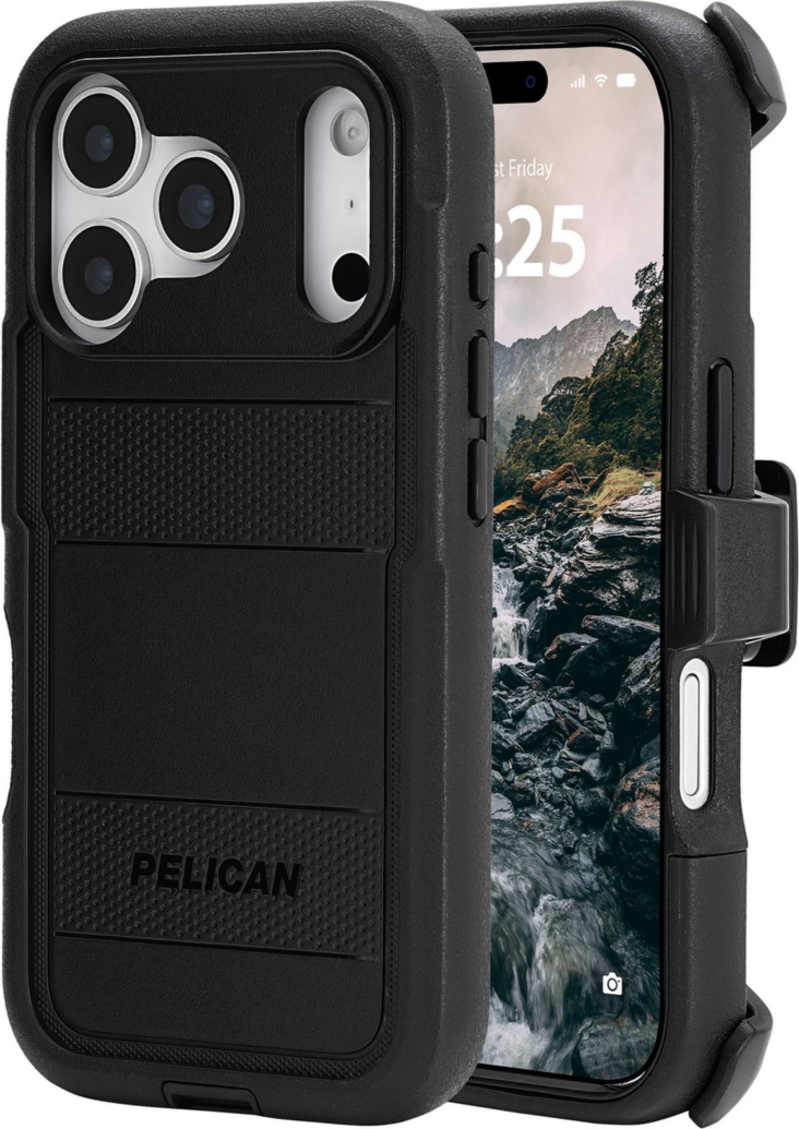 Pelican - Coque Voyager MagSafe avec étui de ceinture pour Apple iPhone 17 Pro - Noir