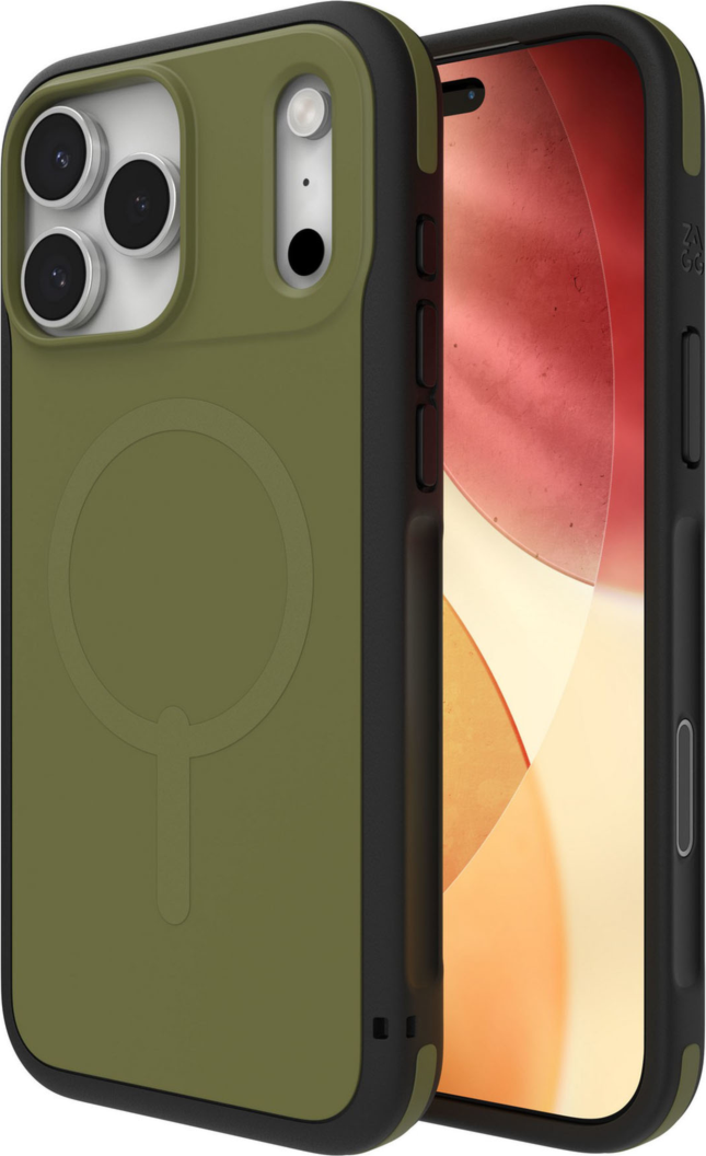 The ZAGG Sedona Snap combines elegant design with multi-layer protection, featuring 13ft drop defense, reinforced bumpers, and MagSafe compatibility in nature-inspired colors.