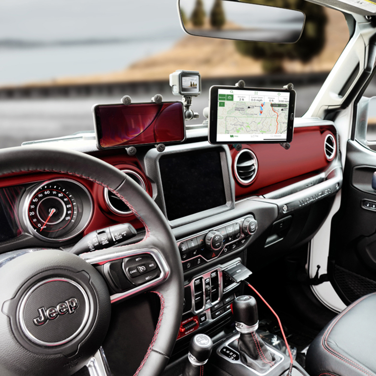<p>Connect anything RAM mounts for Action Cameras, GPS and phone mounts to your Jeep JL/Gladiator for the ultimate Infotainment system with the RAM® Tough-Track™ for '18-21 Jeep JL/Gladiator.</p>
