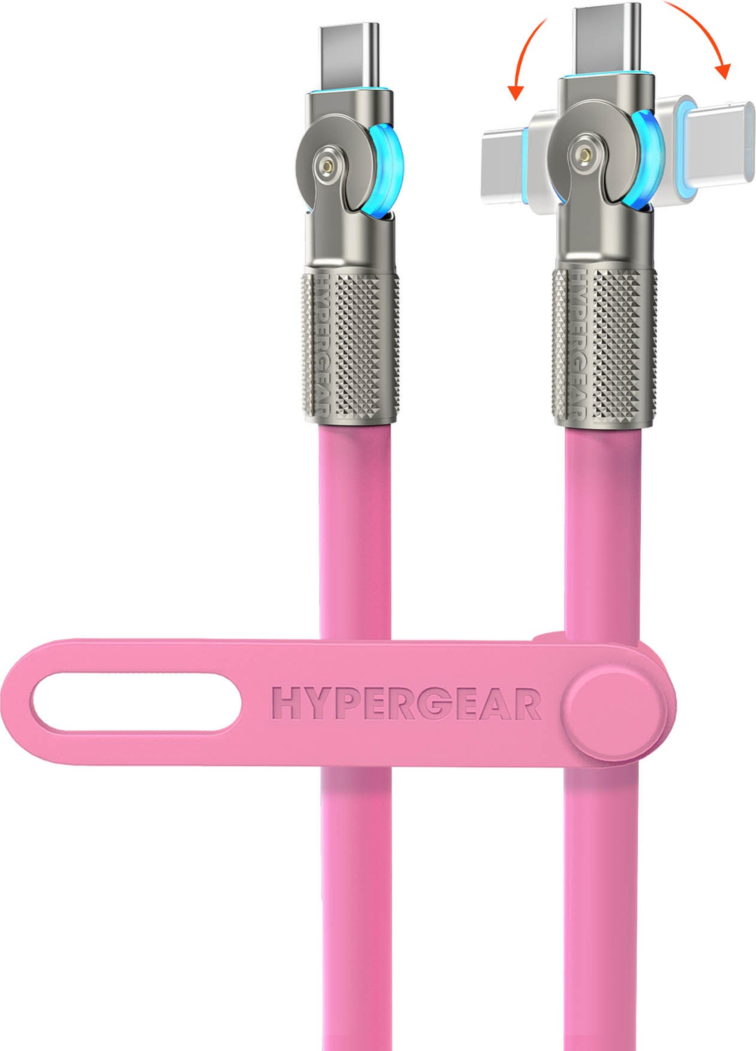 HyperGear 12 ft. 360cm USB-C to USB-C Chunky 180 Rugged Cable w/Rotating Connectors