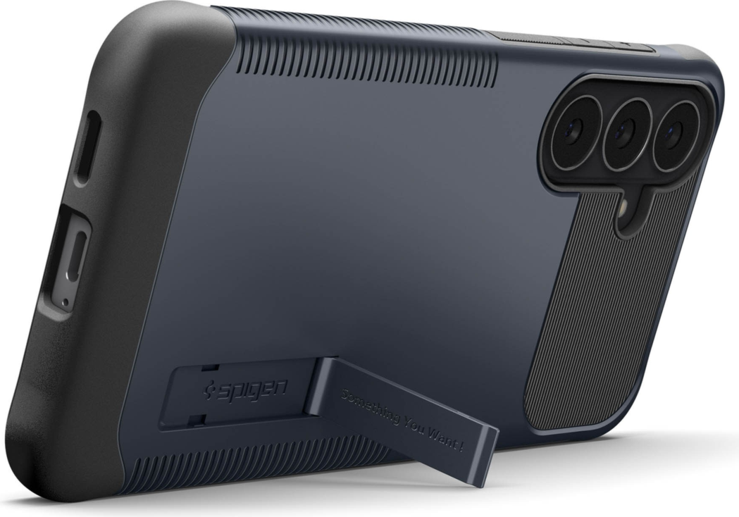 The Slim Armor MagFit delivers dual-layer PC and TPU protection with military-grade drop defense, built-in magnets, and a kickstand for secure, hands-free use.