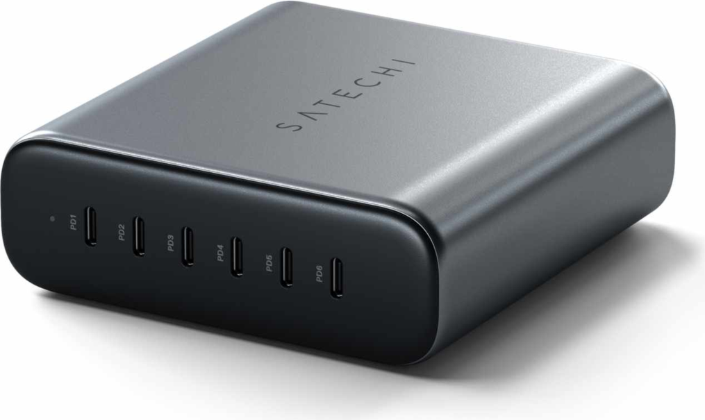 Satechi 200W USB-C 6-Port PD GaN Charger - Space Grey