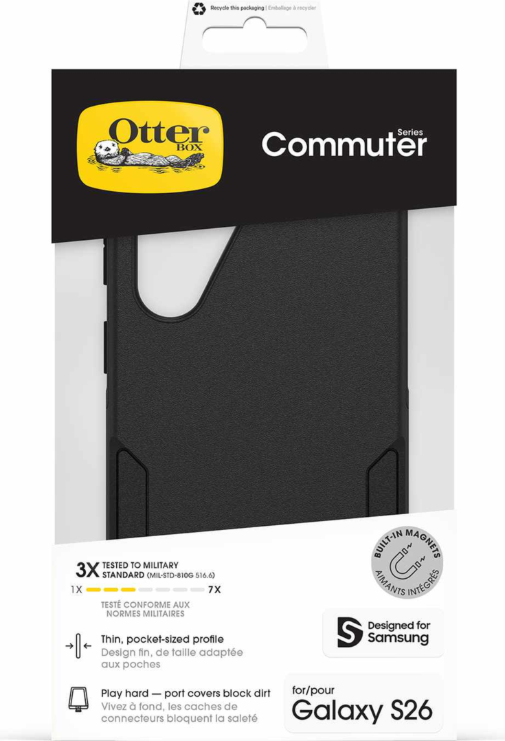 OtterBox - Commuter Case w/Magnets Black for Samsung Galaxy S26 in Bulk Packaging