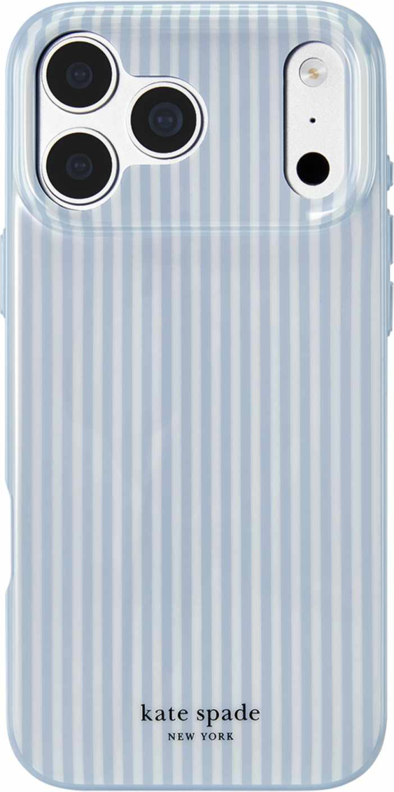 Kate Spade - Coque de protection MagSafe « Stripe Diamond Blue » pour iPhone 18 Pro/17 Pro