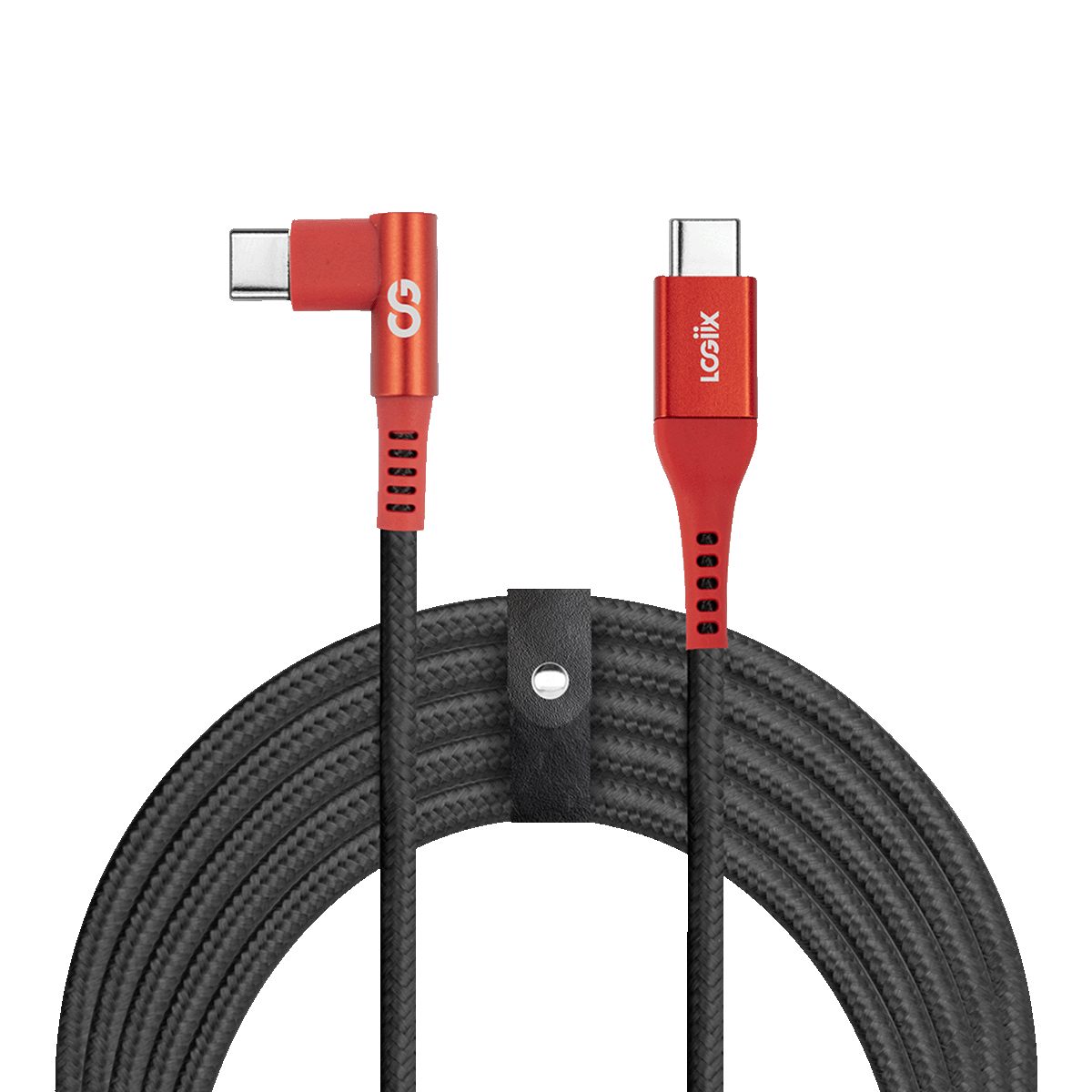 LOGiiX Piston Connect XL 90 USB-C to USB-C 100W - Red/Black