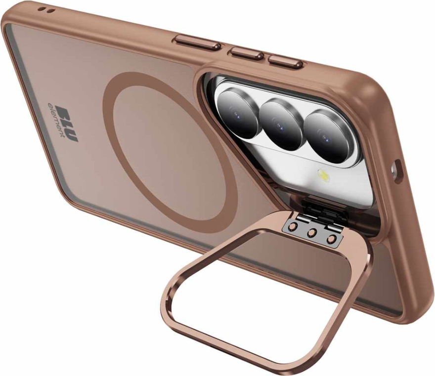 Blu Element BECKS2610 Étui Chromatic Kick avec Magnets Brun pour Samsung Galaxy S26+