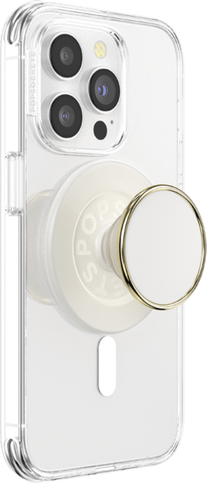 PopSockets 808938 PopGrip pour MagSafe Rond avec Anneau Adaptateur Coconut Creme