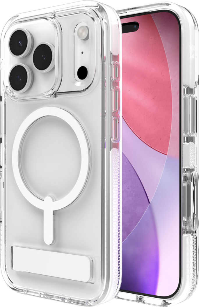 ZAGG - Étui Santa Cruz Snap MagSafe avec béquille pour Apple iPhone 17 Pro - Blanc