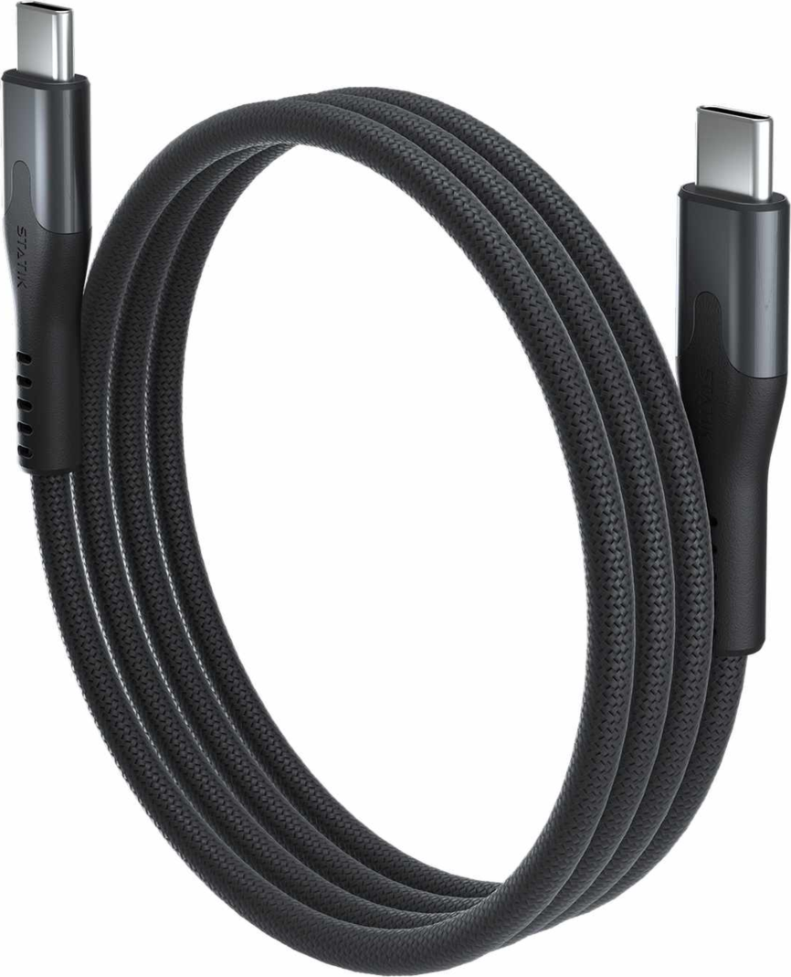 Blu Element - SelfCoil Magnetic Cable USB-C to USB-C 3.3ft 100W Black