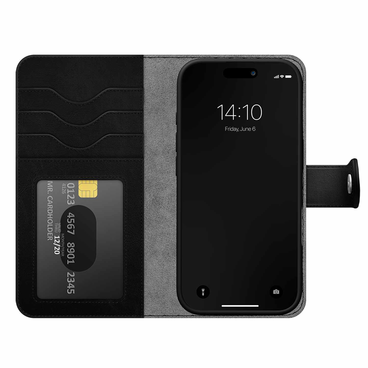 Ideal of Sweden - Étui Magnet Wallet MagSafe noir pour iPhone 18 Pro Max/17 Pro Max