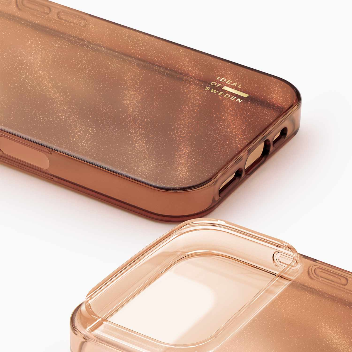 Ideal of Sweden - Étui Glitter Glow MagSafe Mousse moka pour iPhone 17 Pro