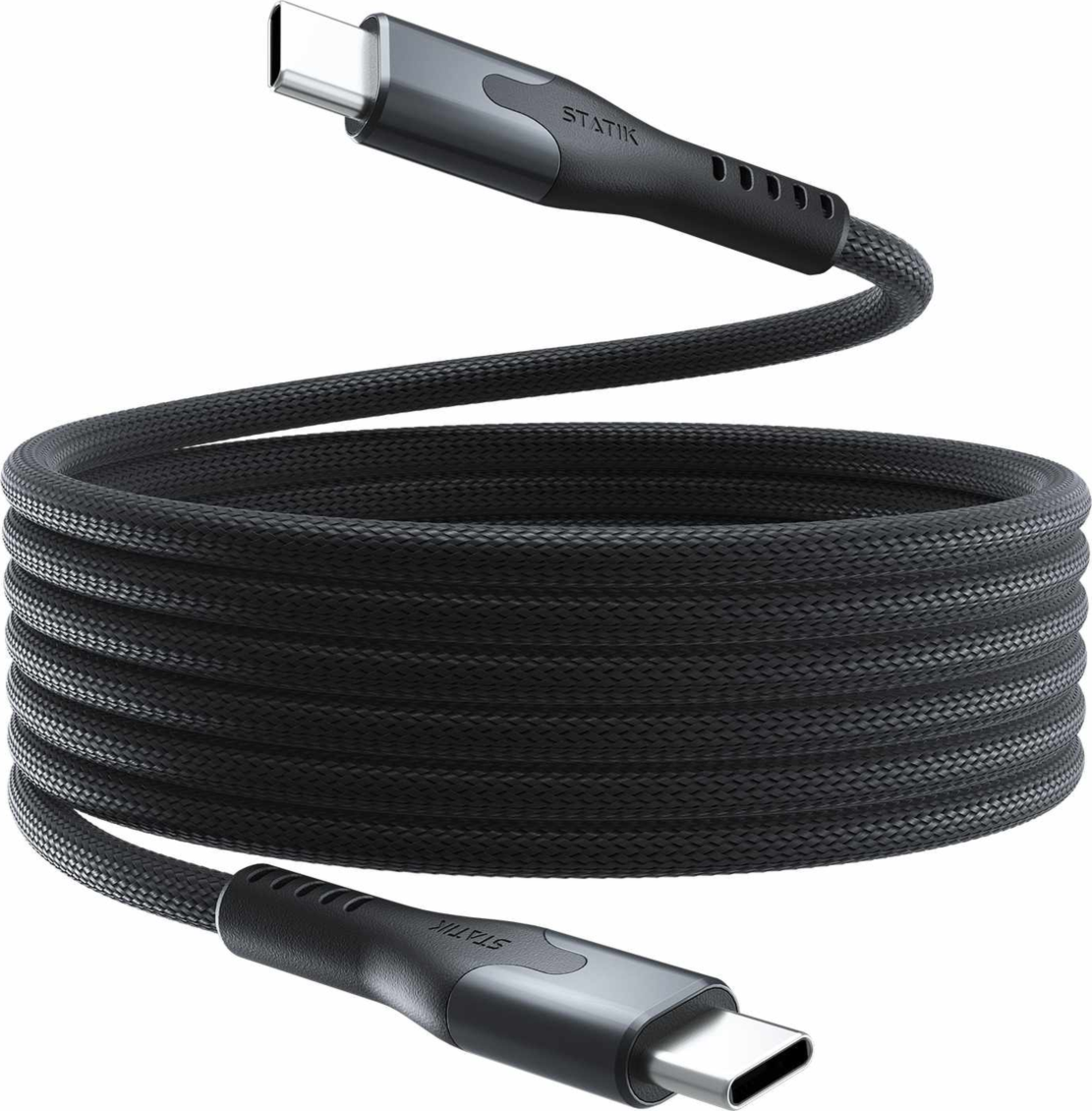 Blu Element - SelfCoil Magnetic Cable USB-C to USB-C 6ft 100W Black