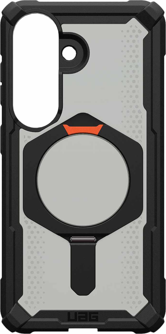 UAG - Étui robuste Plasma XTE avec support intégré et aimants, noir/orange, pour Samsung Galaxy S26