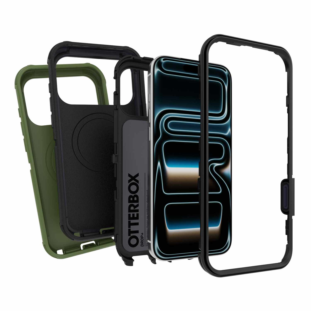 OtterBox - Defender Pro MagSafe Case w/Extra Slipcover Black/Ponderosa Peak for iPhone 18 Pro Max/17 Pro Max