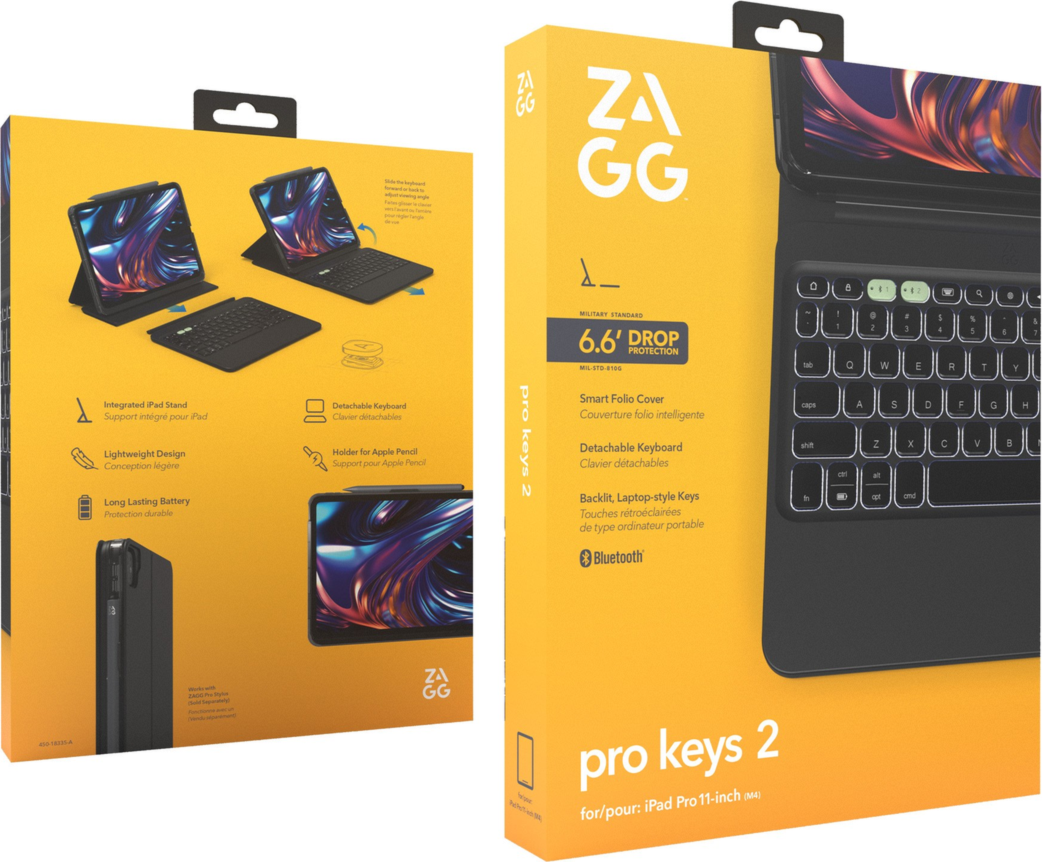 ZAGG Pro Keys 2 (without Trackpad) for iPad Air 13in (2024) - Black