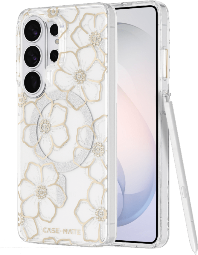 Case-Mate - Floral Gems Case with Magnet for Samsung Galaxy S26 Ultra - Gold