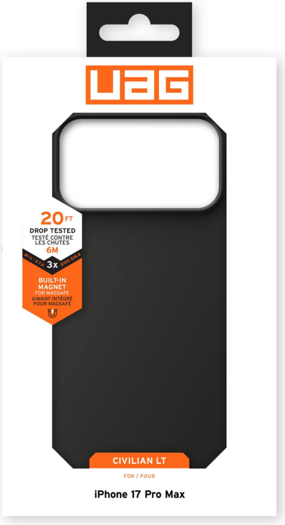UAG - Civilian LT MagSafe Case Black for iPhone 17 Pro Max