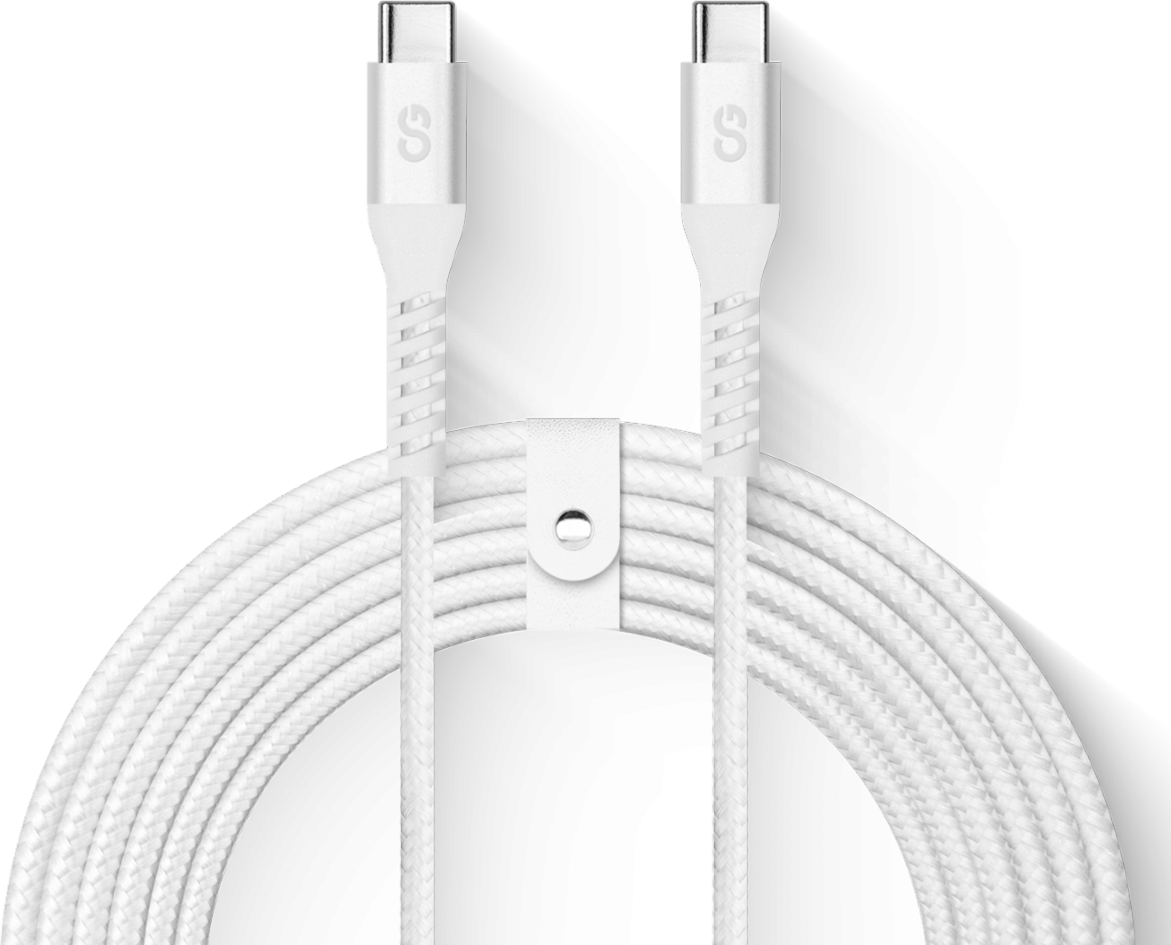 LOGiiX Vibrance Braid 100W XL 3M USB-C to USB-C - White