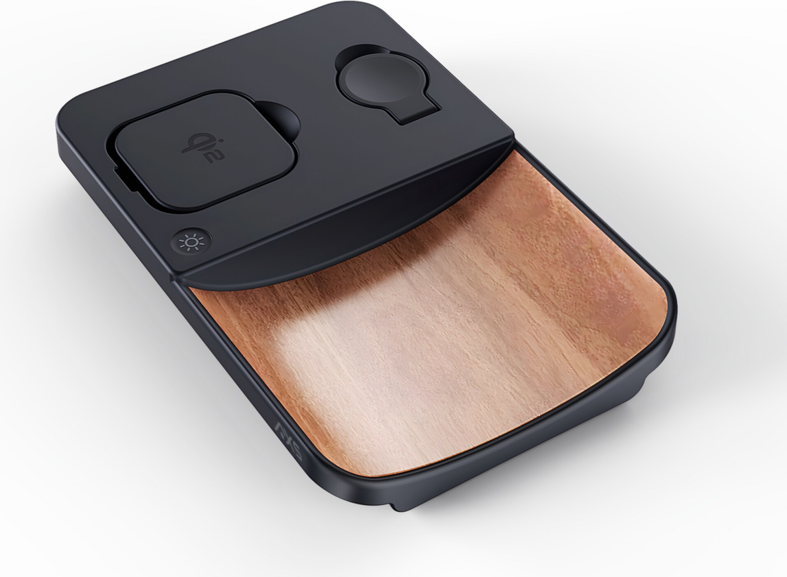 AXS 3-in-1 Wood Grain Power Tray | Brown