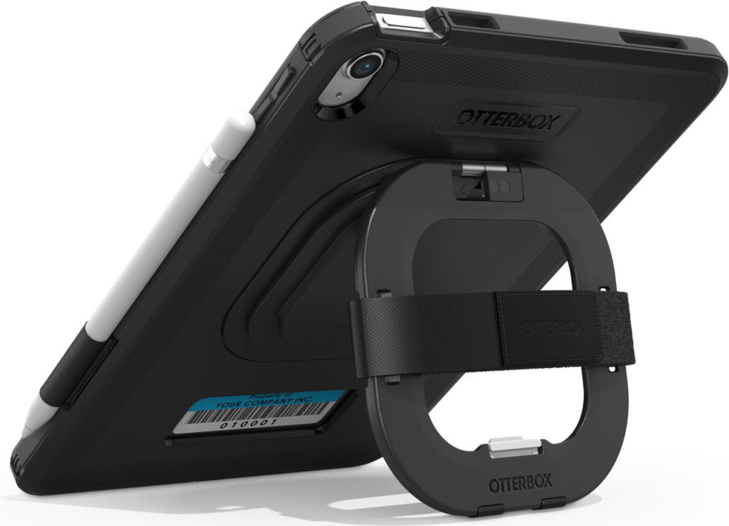 <p>Ideal for on-the-go work, OtterBox’s Defender Series for business delivers rugged protection and comes with a Kickstand and hand strap.</p>