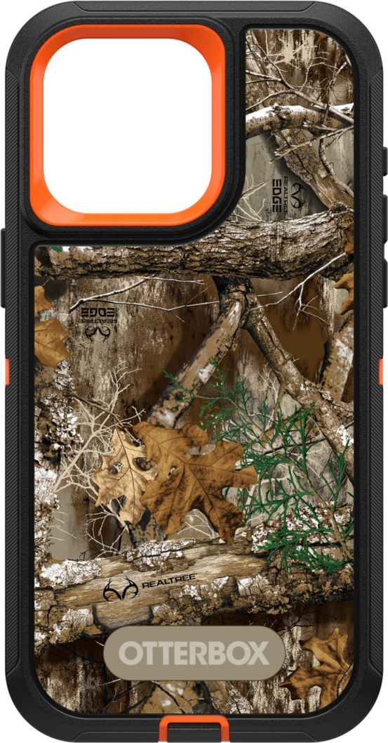 iPhone 15 Pro Max Otterbox Defender Graphics Series Case - Black (RealTree Edge)