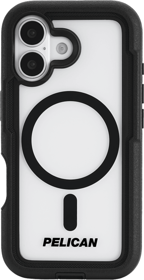 Pelican - Étui MagSafe Voyager avec étui pour Apple iPhone 17 - Noir et transparent