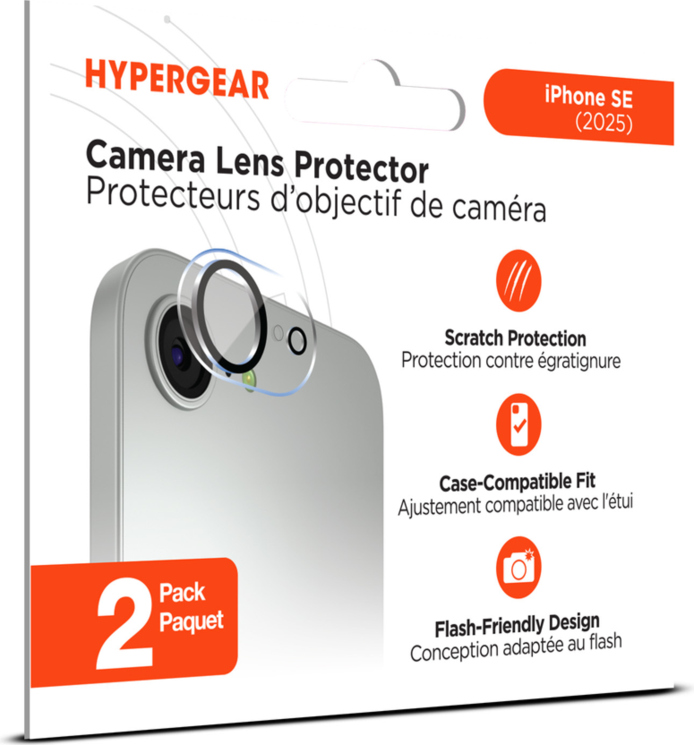 The HyperGear Lens Protector features a shock-absorbing body and scratchproof shield to safeguard the camera lenses from accidental damage.