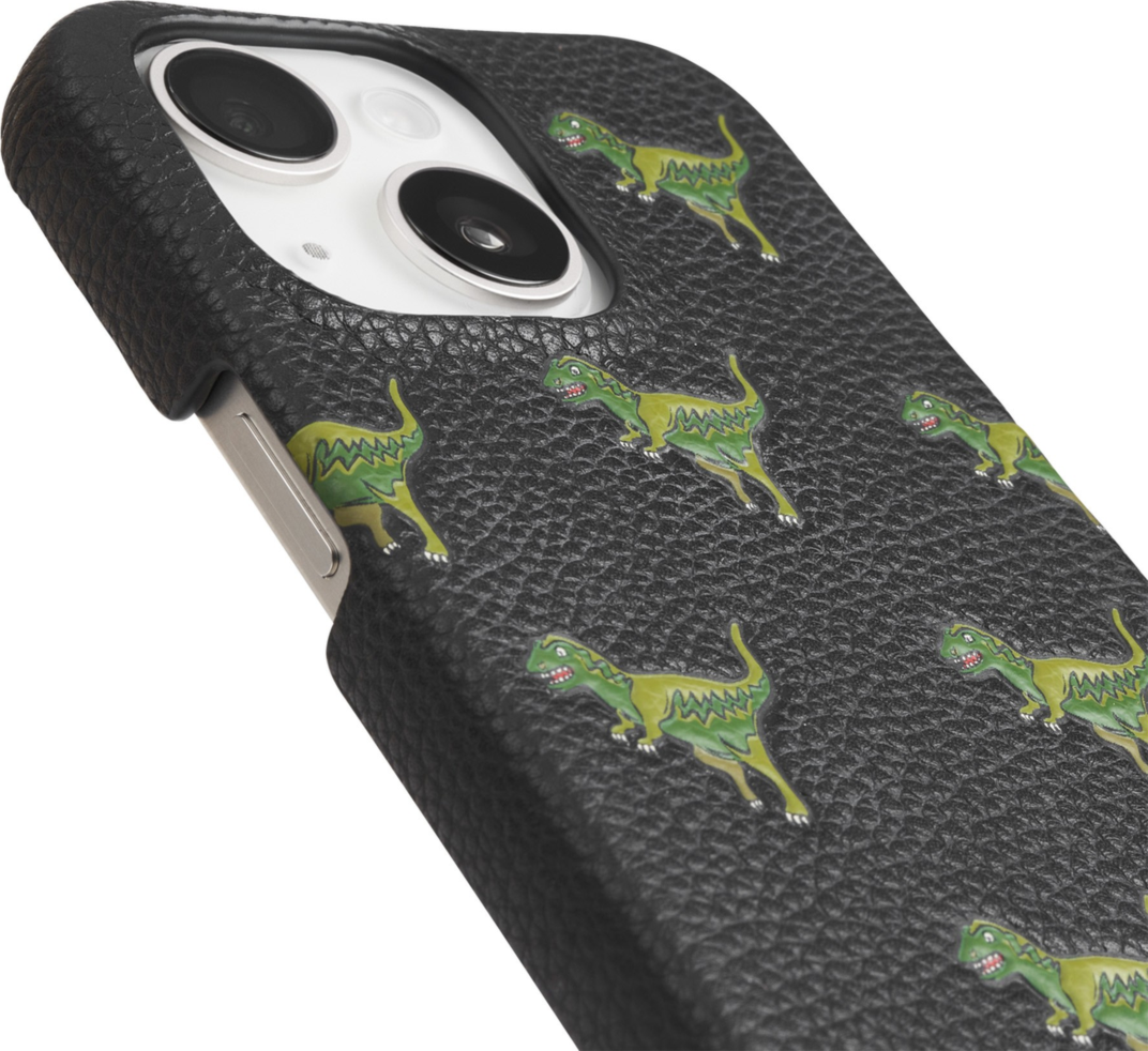 iPhone 15/14/13 Coach Leather Slim Wrap Case - Repeat Rexy