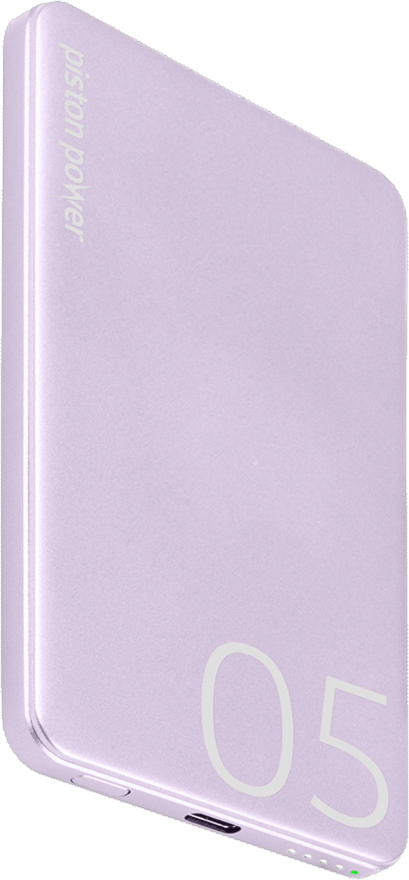 LOGiiX Piston Power 5000 mAh Aluminum Power Bank - Lavender | WIRELESSWAVE