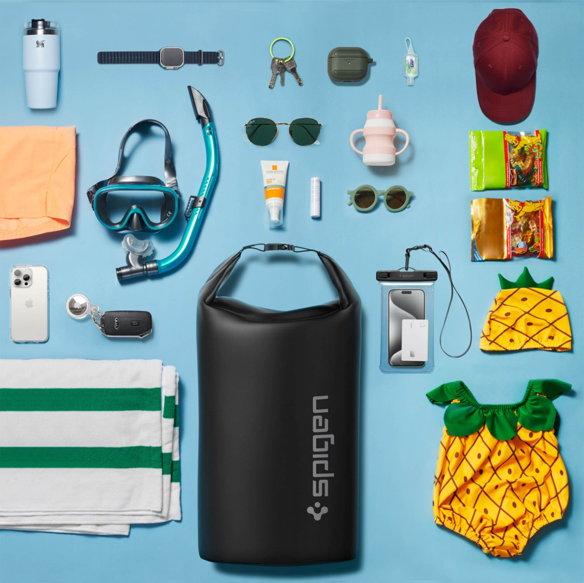 Universal Spigen Waterproof 30L Bag - Black