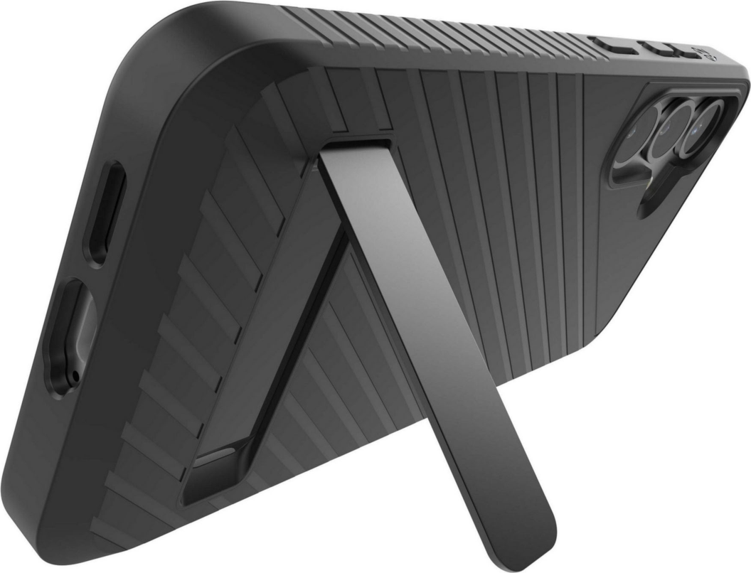 Strengthened with Graphene, ZAGG’s Denali series case with kickstand offers an impressive 16 ft of drop protection.
