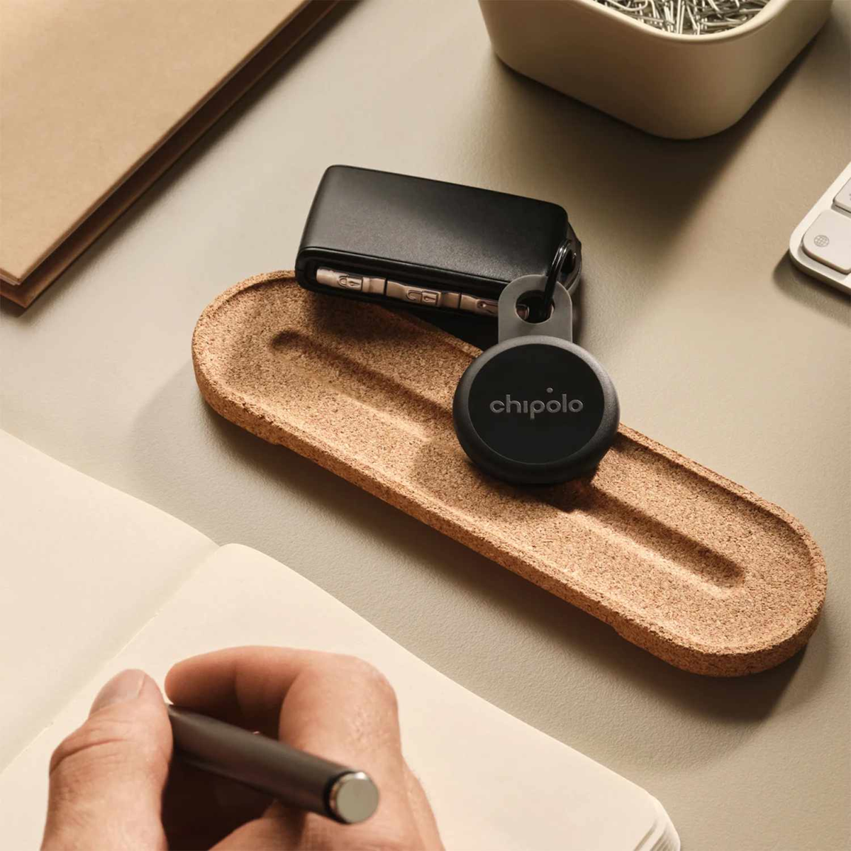 Chipolo RAB0000001001 Ensemble Loop & Card Finder (Compatible avec L'application Localiser d'Android ou Localiser d'Apple) Charbon