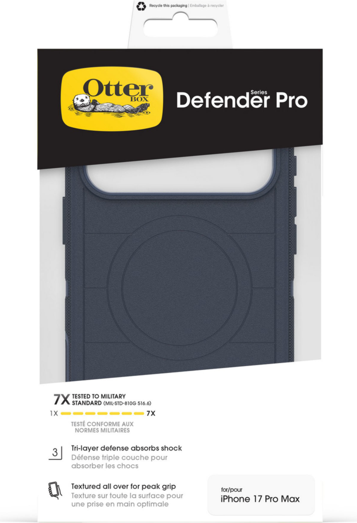 OtterBox - Étui Defender Pro MagSafe avec contrôle de l’appareil photo Riverside (Bleu) pour iPhone 17 Pro Max