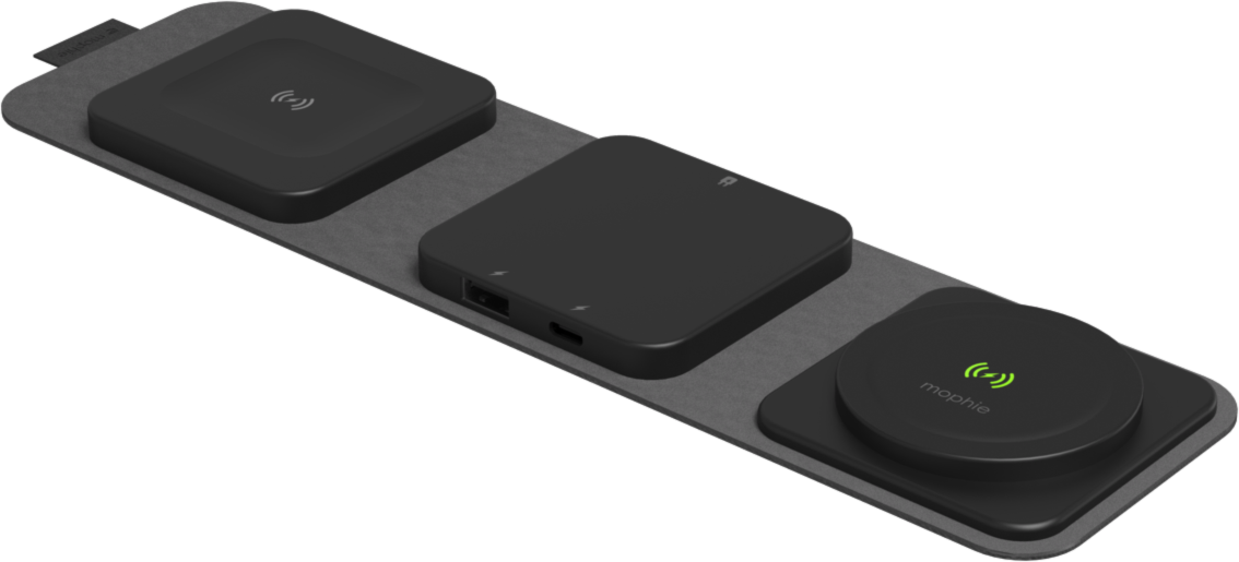 <p>Designed with MagSafe in mind, mophie’s snap+ multi-device travel charger is a travel-friendly wireless charging hub for Qi-enabled devices.</p>