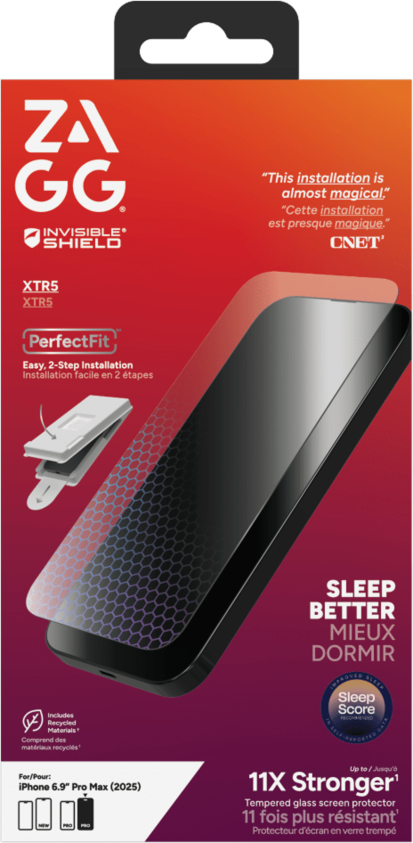 ZAGG - InvisibleShield XTR5 Glass Screen Protector for Apple iPhone 17 Pro Max - Clear