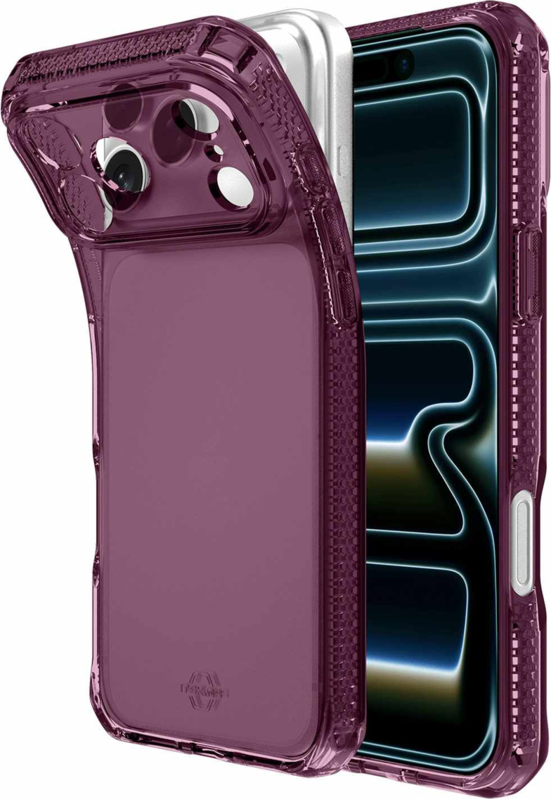 ITSKINS - Coque transparente Spectrum_R, couleur prune, pour iPhone 18 Pro Max/17 Pro Max