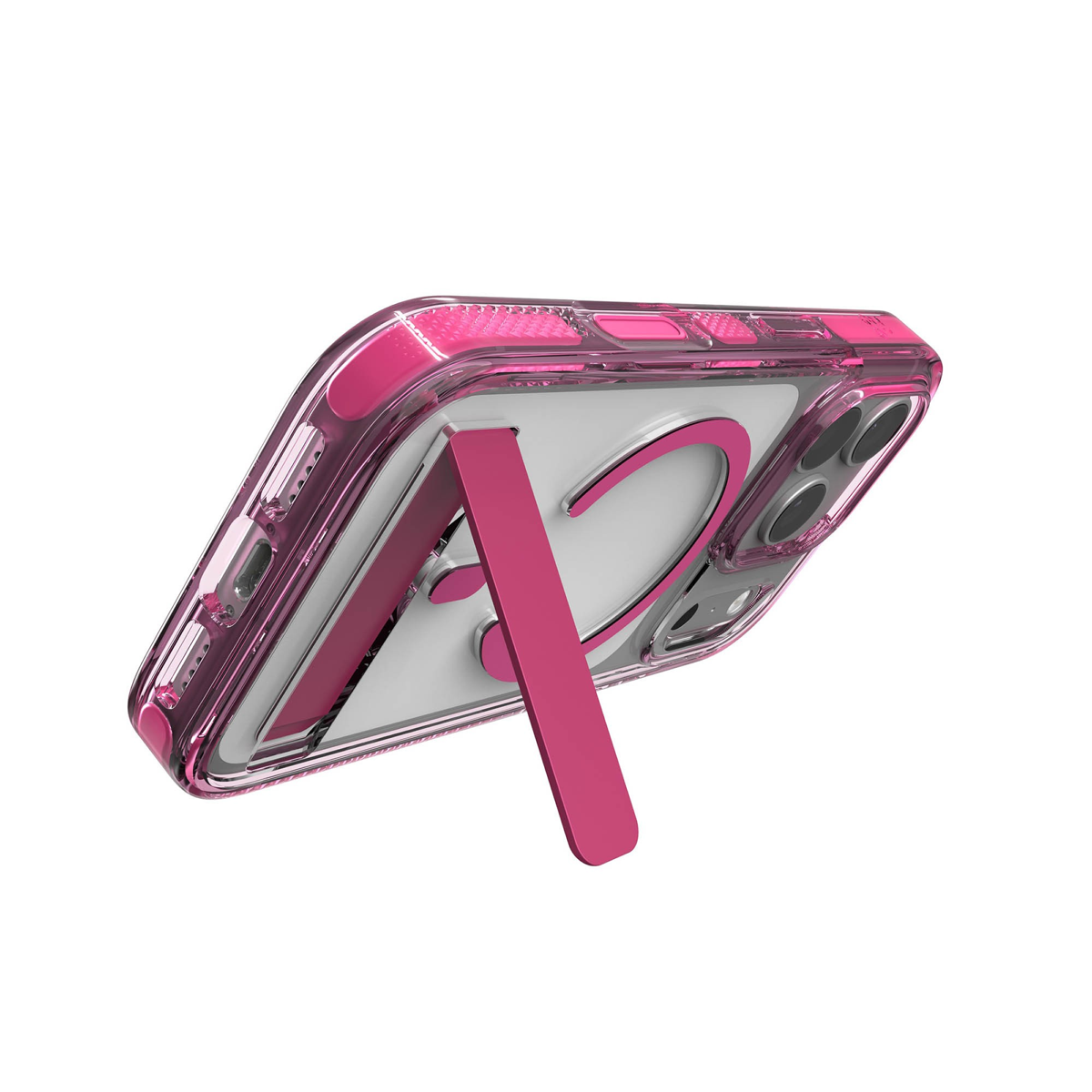 iPhone 18 Pro/17 Pro ZAGG Graphene Santa Cruz Snap Kickstand Case - Raspberry Pink