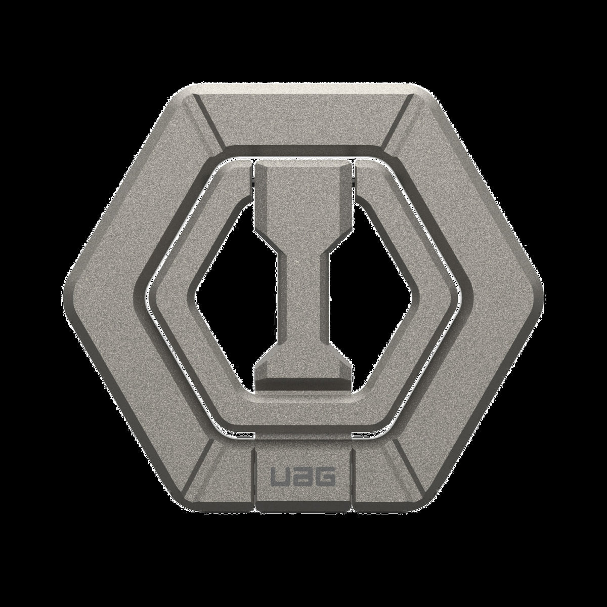 <p>The UAG Magnetic Ring Stand is a hexagon-shaped kickstand and grip designed to seamlessly attach to a MagSafe-compatible case or device.</p>