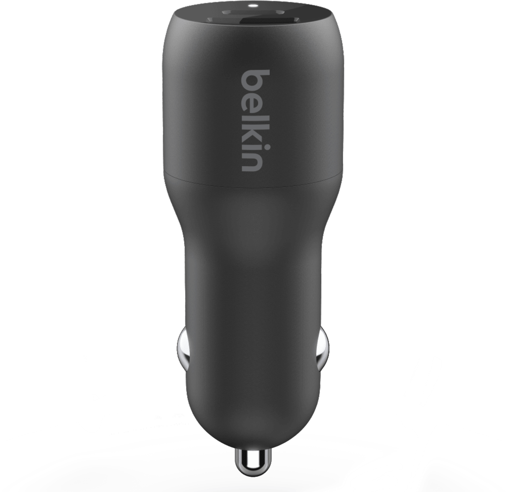 Belkin - Boost Up Charge Dual Port Usb A Pd Car Charger 37w With Pps - Black