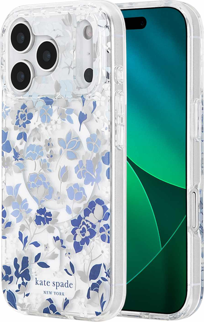Kate Spade - Protective MagSafe Case Flowerbed Blue for iPhone 18 Pro/17 Pro
