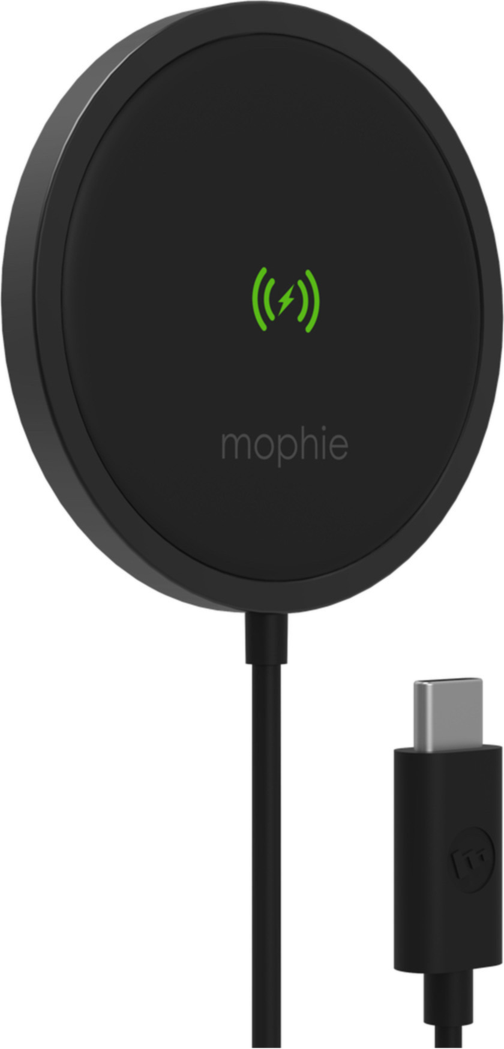 <p>Whether you own a MagSafe enabled iPhone or another qi wireless charging enabled device, the mophie snap+ wireless charger delivers up to 15W charge. Includes adapter ring for non-MagSafe phones.</p>