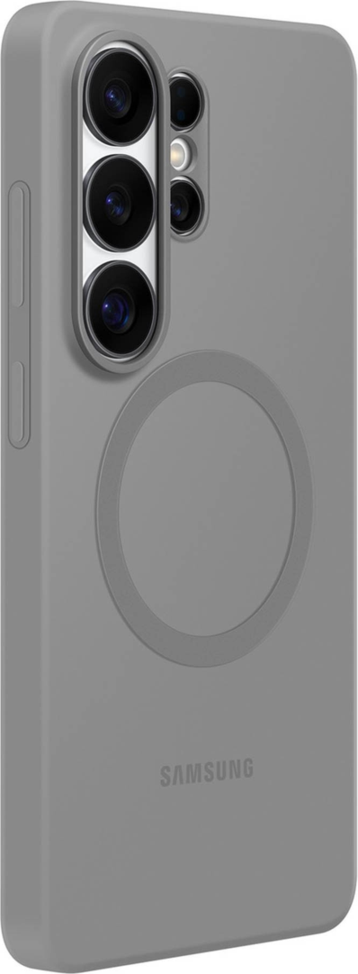 The Samsung Silicone Magnet Case offers a comfortable grip with a silky-smooth finish and a built-in magnet for seamless compatibility with magnetic charging and accessories.