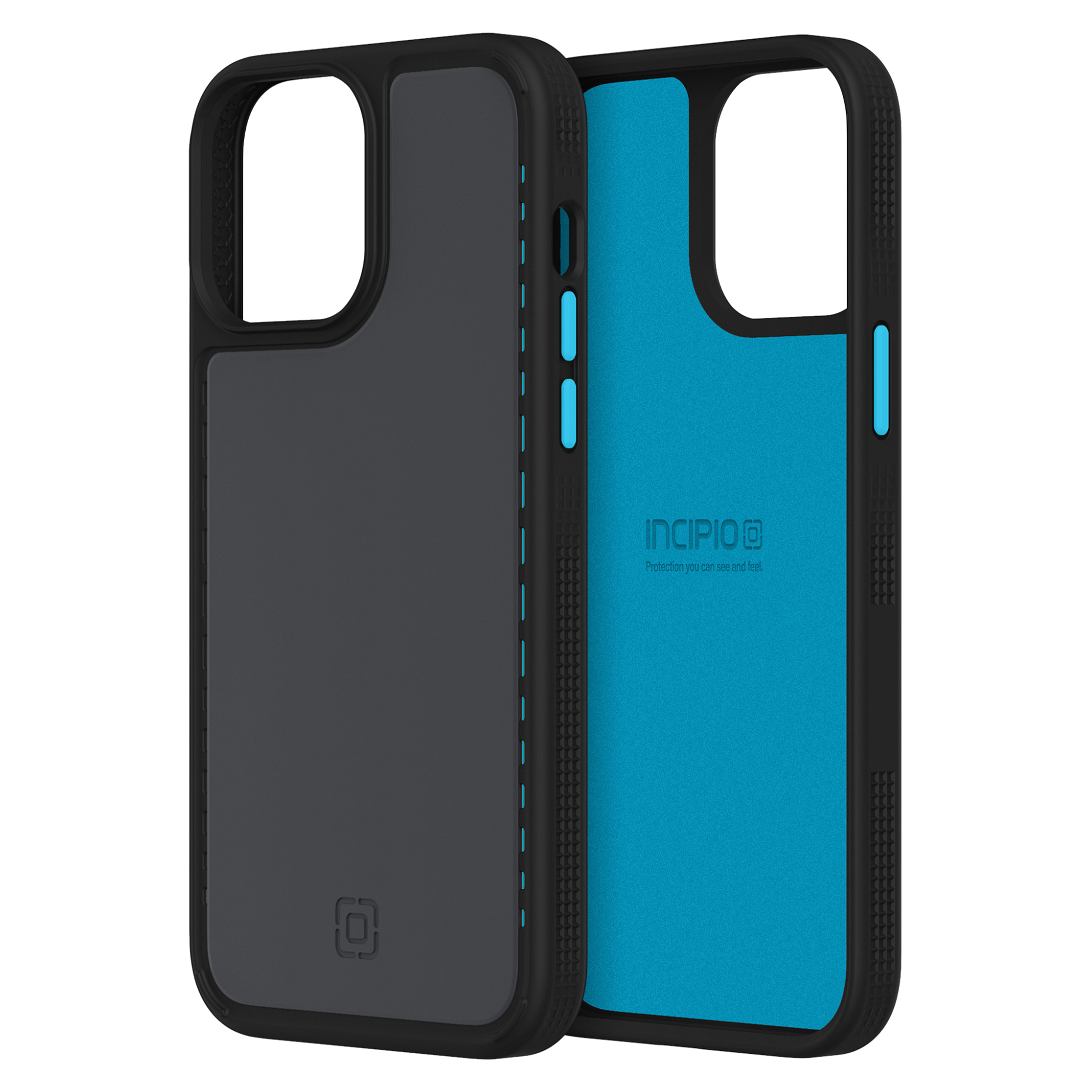 Incipio - Optum Case - iPhone 13 Pro Max / 12 Pro Max - Black Oyster And Electric Blue