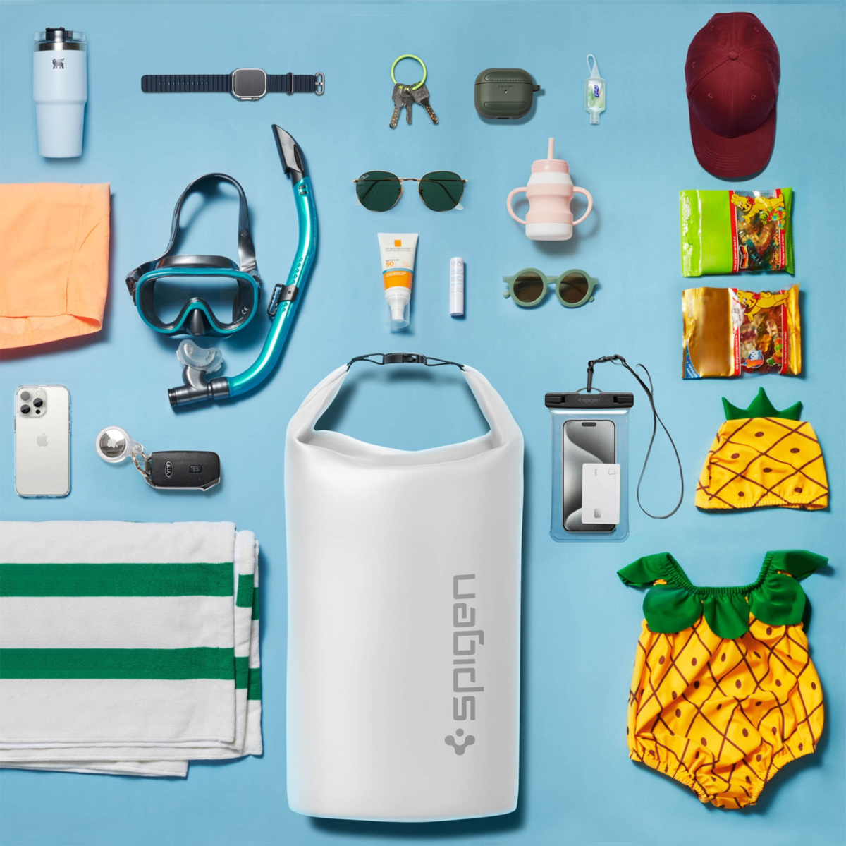 Universal Spigen Waterproof 30L Bag - White