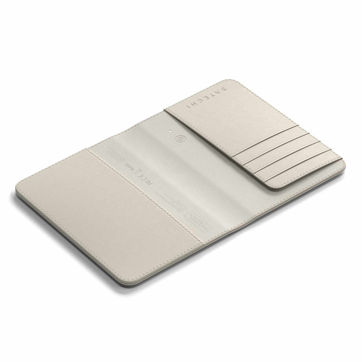 Satechi - Vegan-Leather Passport Cover with Find My Sand