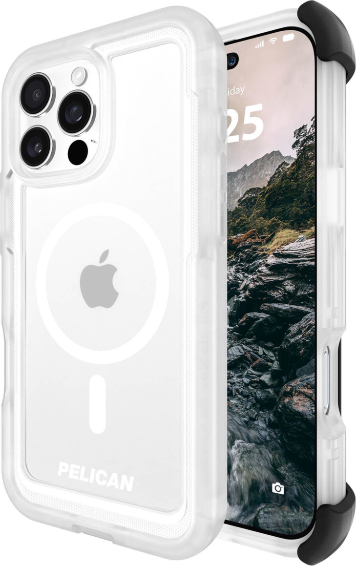 Pelican - Voyager MagSafe Case with Holster for Apple iPhone 16 Pro Max - Clear