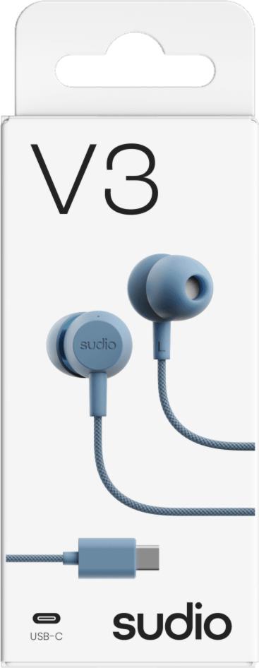 Sudio - V3 Wired Earbuds Blue