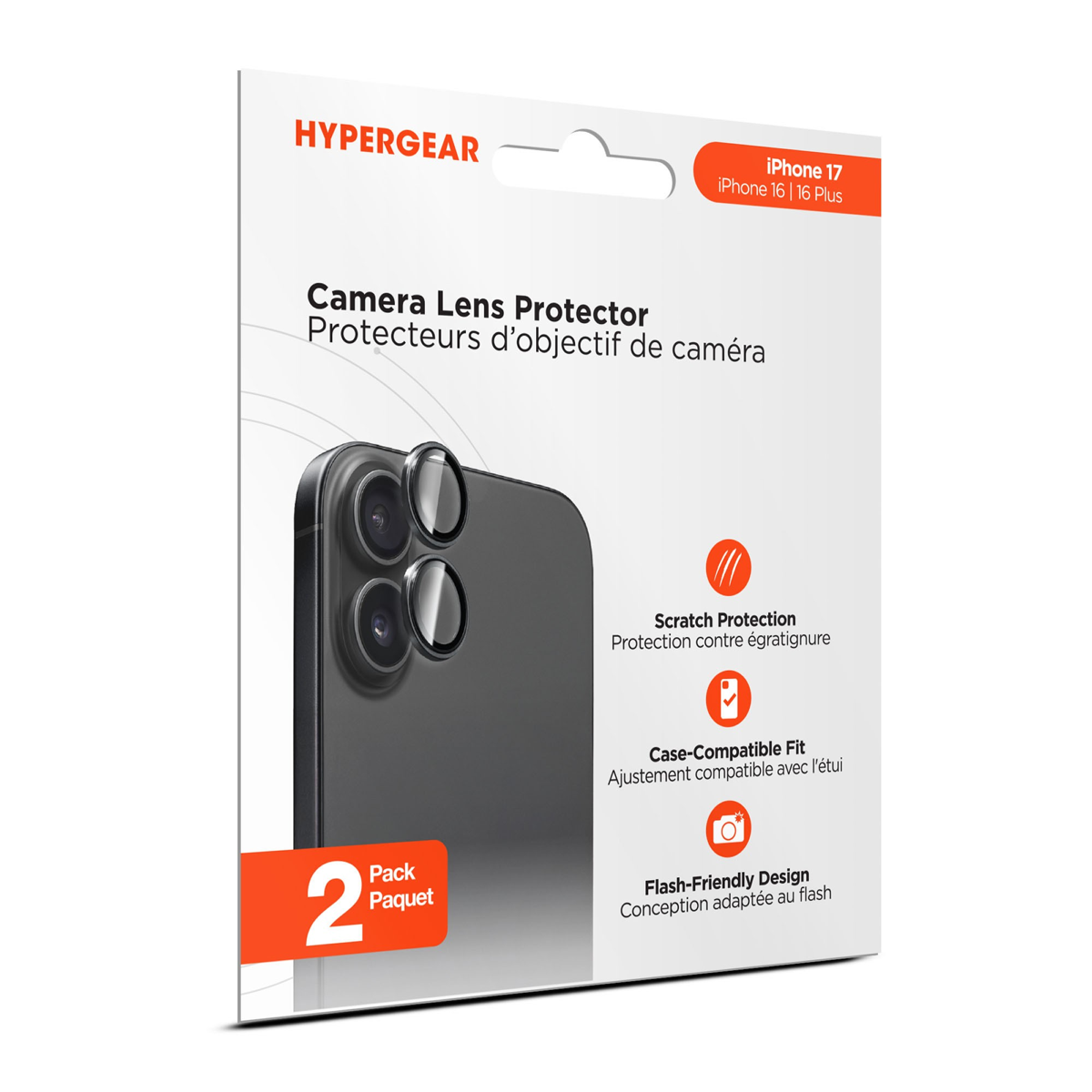 The HyperGear Camera Rings Lens Protector features a shock-absorbing body and scratchproof shield to safeguard the camera lenses from accidental damage.