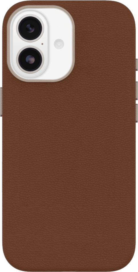 OtterBox - Étui Symmetry en cuir de cactus avec MagSafe et contrôle de l’appareil photo pour Apple iPhone 17 - Selle du désert